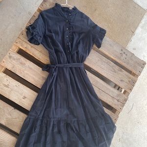Black midi dress
